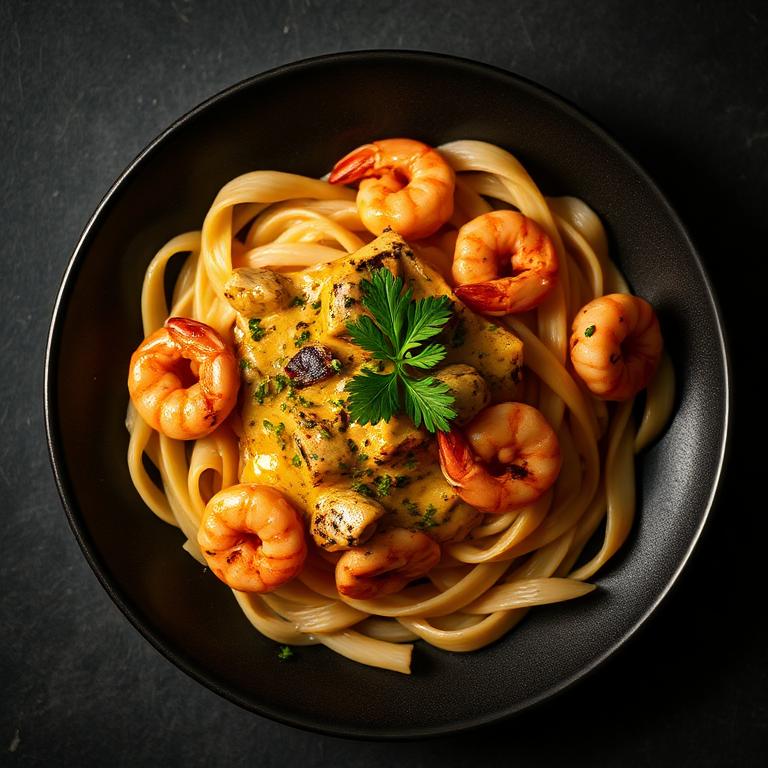 Chicken & Shrimps Pasta