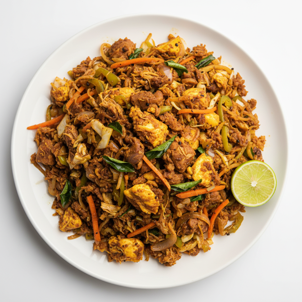 Authentic Sri Lankan Chicken Kothu Roti