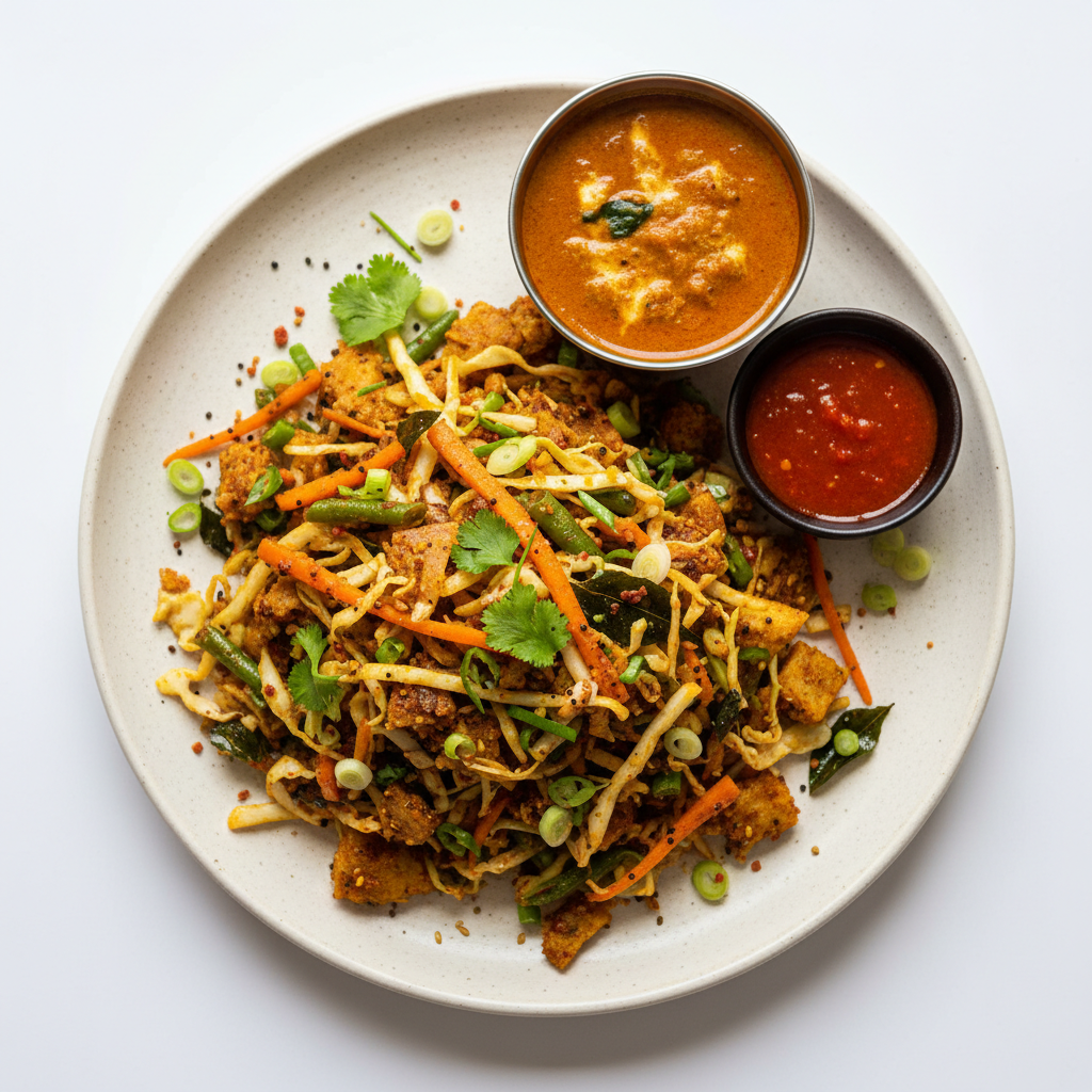 Vegetarian Kothu Roti - NO EGG