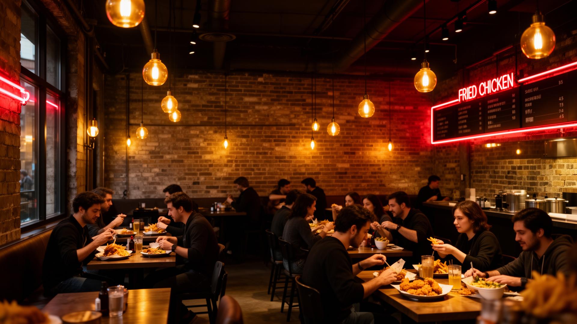 Vibrant dining room filled with guests enjoying their meals