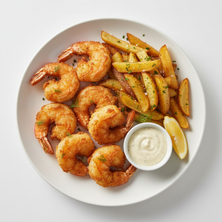 Battered Shrimp & Chips