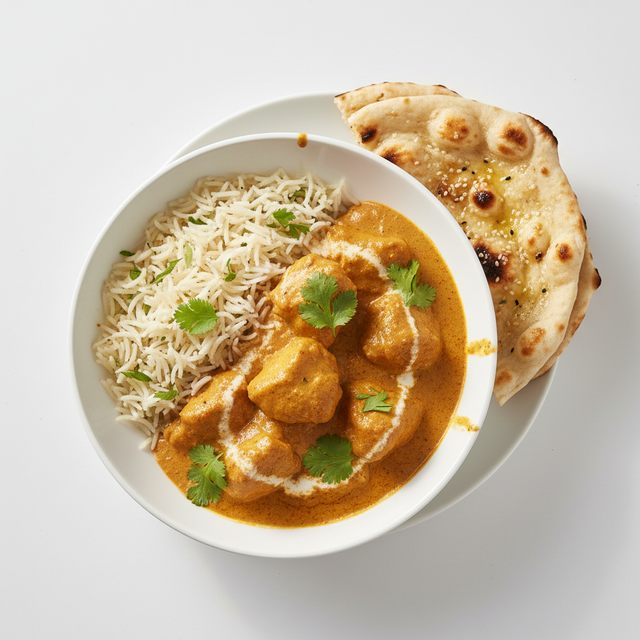 Butter Chicken on the RICE + Naan