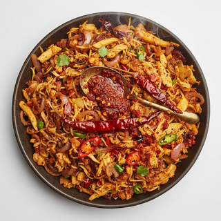 Neruppu Da" Spicy Chicken Kothu Roti